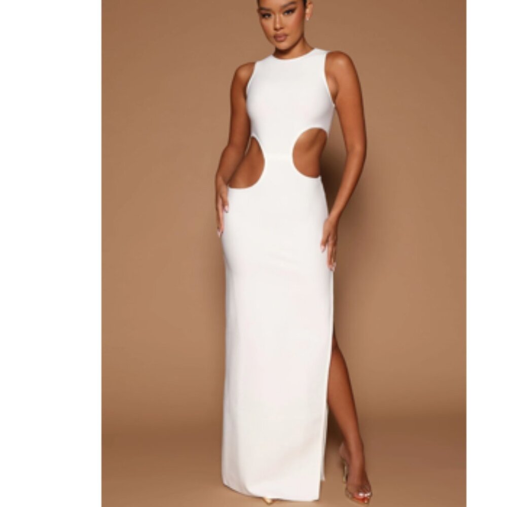 Fashion Nova LUXE Calista Bandage Maxi Dress